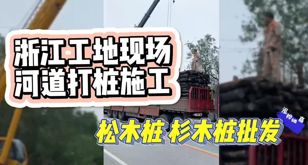 木樁廠家承接松木樁、杉木樁工地施工與批發(fā)視頻
